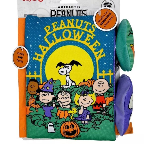 Peanuts Halloween Baby Deluxe Soft Book Activity Crinkle Bright Colors Strollers - Picture 3 of 11
